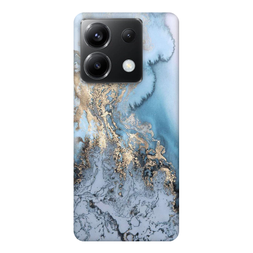 Xiaomi Poco X6 5G Marble Gold Design Transparent Silicone TPU Θήκη