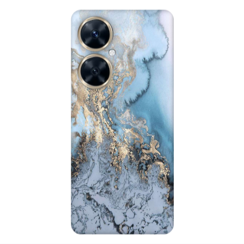 Huawei Nova 11i Marble Gold Design Transparent Silicone TPU Θήκη