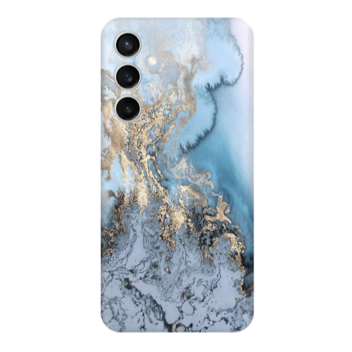 Samsung S24 Plus Marble Gold Design Transparent Silicone TPU Θήκη