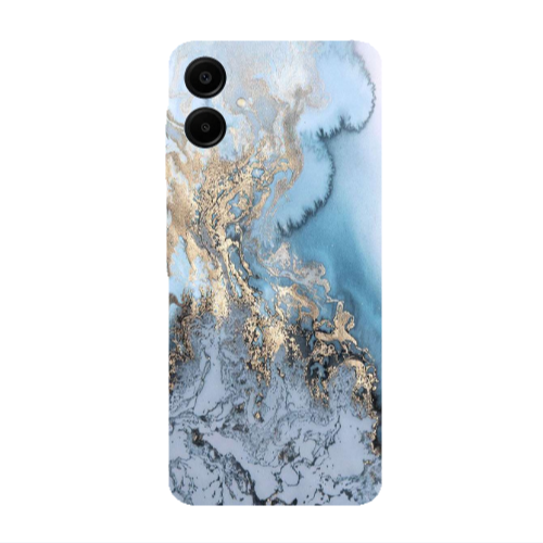 Samsung A06 Marble Gold Design Transparent Silicone TPU Θήκη