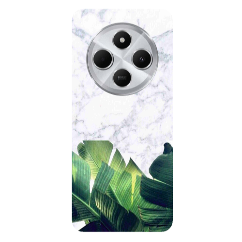 Xiaomi Redmi 14c Marble Laves Transparent Silicone TPU Θήκη