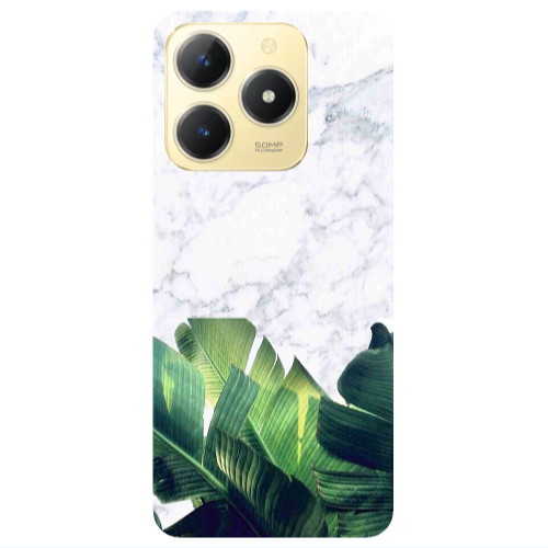Realme C61 Marble Laves Transparent Silicone TPU Θήκη