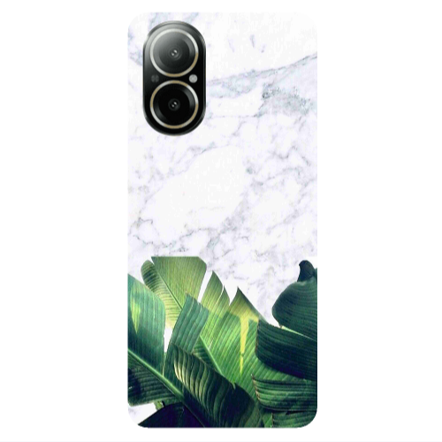 Realme C67 Marble Laves Transparent Silicone TPU Θήκη