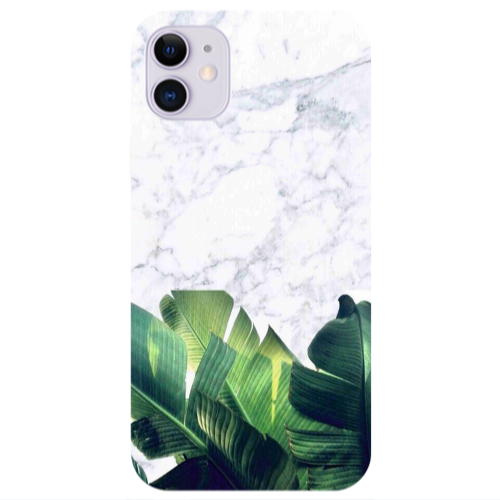 Apple iPhone 11  Marble Laves Transparent Silicone TPU Θήκη