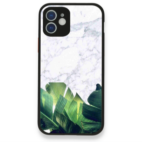 Apple iPhone 12 Marble Laves Black Glossy Θήκη