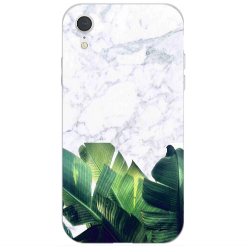 Apple iPhone Xr Marble Laves Transparent Silicone TPU Θήκη