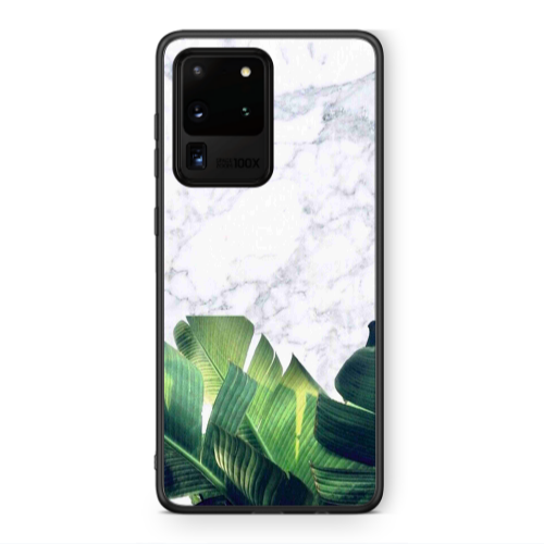Samsung S20 Ultra Marble Laves Black Glossy Θήκη