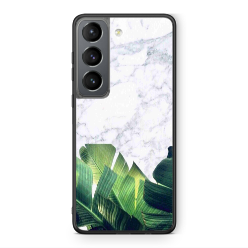Samsung S21 Marble Laves Black Glossy Θήκη