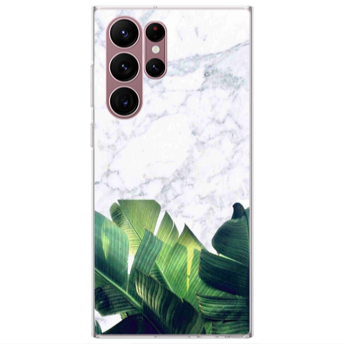 Samsung S22 Ultra Marble Laves Transparent Silicone TPU Θήκη