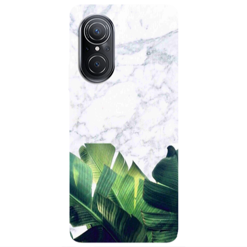 Huawei Nova 9 SE Marble Laves Transparent Silicone TPU Θήκη