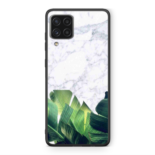 Samsung A22 4G Marble Laves Black Glossy Θήκη