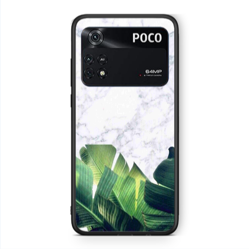 Xiaomi Poco M4 Pro 4G Marble Laves Black Glossy Θήκη