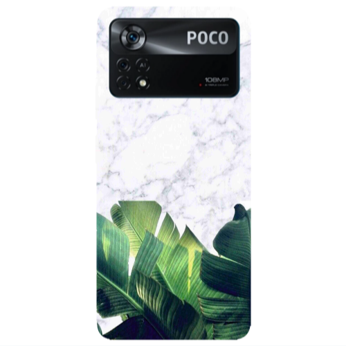 Xiaomi Poco X4 Pro Marble Laves Transparent Silicone TPU Θήκη