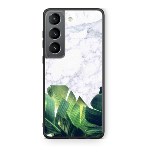 Samsung S21 PLUS Marble Laves Black Glossy Θήκη