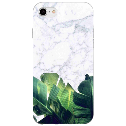 Apple iPhone 7 Marble Laves Transparent Silicone TPU Θήκη