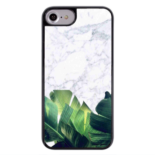 Apple iPhone 7 Marble Laves Black Glossy Θήκη