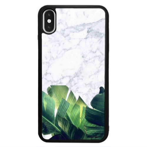 Apple iPhone Xs Marble Laves Black Glossy Θήκη