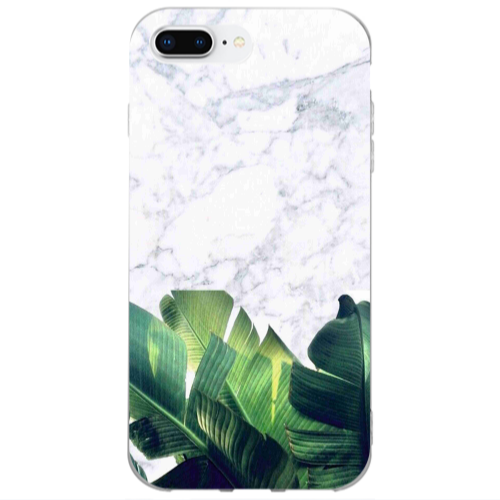 Apple iPhone 7 Plus Marble Laves Transparent Silicone TPU Θήκη