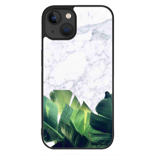 Apple iPhone 13 Mini Marble Laves Black Glossy Θήκη