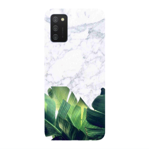 Samsung A03S Marble Laves Transparent Silicone TPU Θήκη