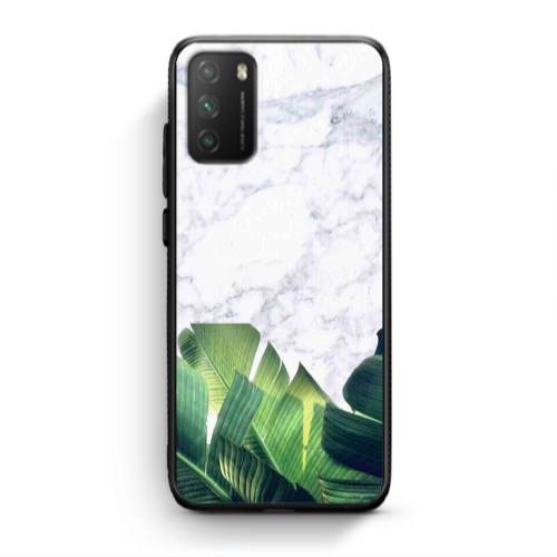 Xiaomi Poco M3 Marble Laves Black Glossy Θήκη