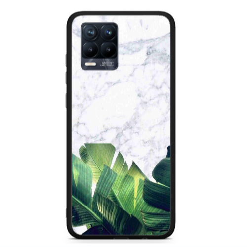 Realme 8  Marble Laves Black Glossy Θήκη