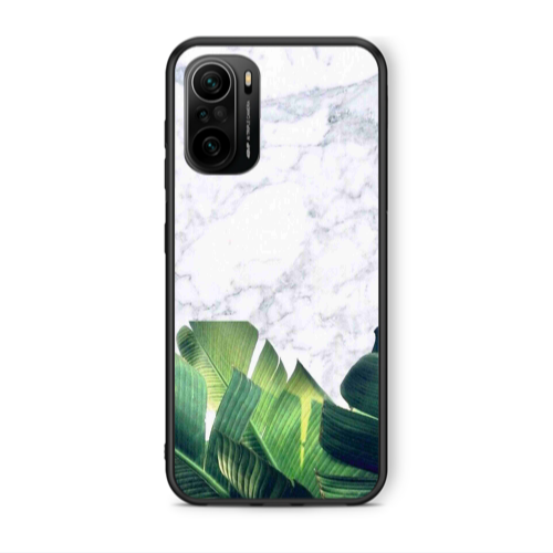 Xiaomi Poco F3 Marble Laves Black Glossy Θήκη
