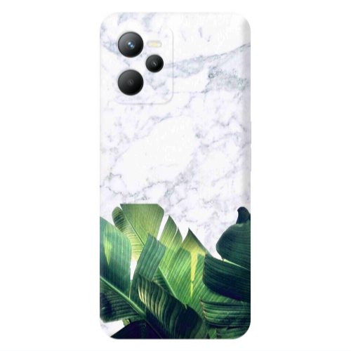 Realme C35 Marble Laves Transparent Silicone TPU Θήκη