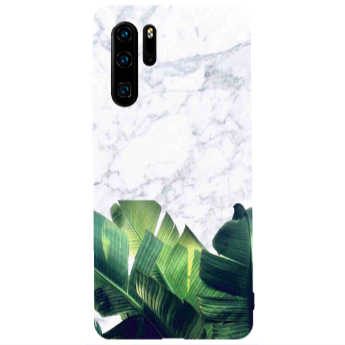 Huawei P30 Pro Marble Laves Transparent Silicone TPU Θήκη