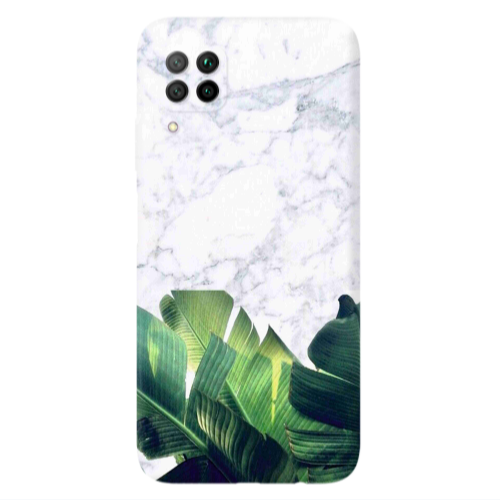 Huawei P40 Lite Marble Laves Transparent Silicone TPU Θήκη