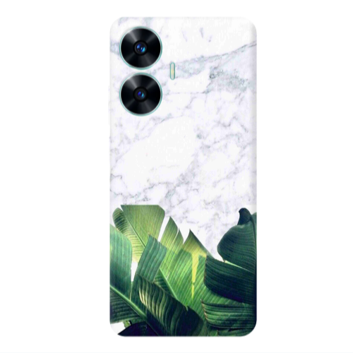 Realme C55 Marble Laves Transparent Silicone TPU Θήκη