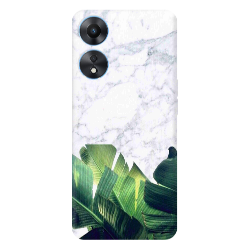 Oppo A 98 Marble Laves Transparent Silicone TPU Θήκη