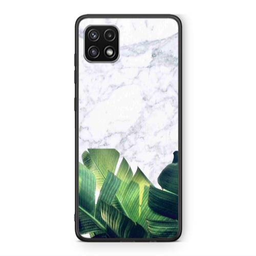 Samsung A22 5G Marble Laves Black Glossy Θήκη
