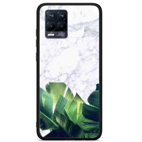 Realme 8 i Marble Laves Black Glossy Θήκη