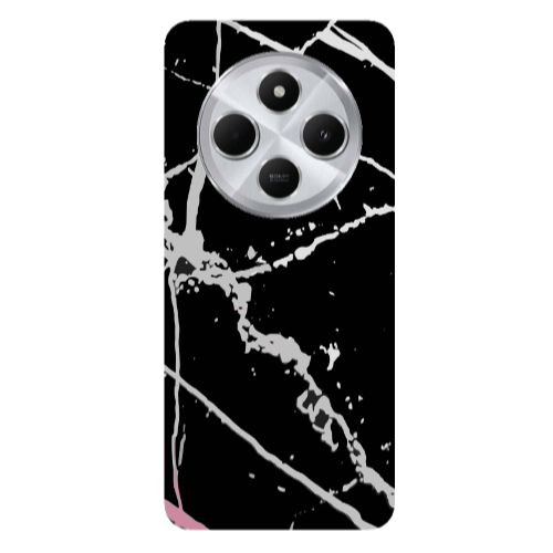 Xiaomi Redmi 14c Marble Cream Cracks Transparent Silicone TPU Θήκη