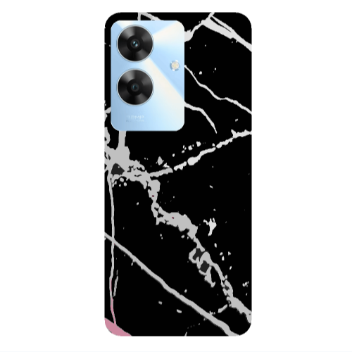 Realme Note 60 Marble Cream Cracks Transparent Silicone TPU Θήκη