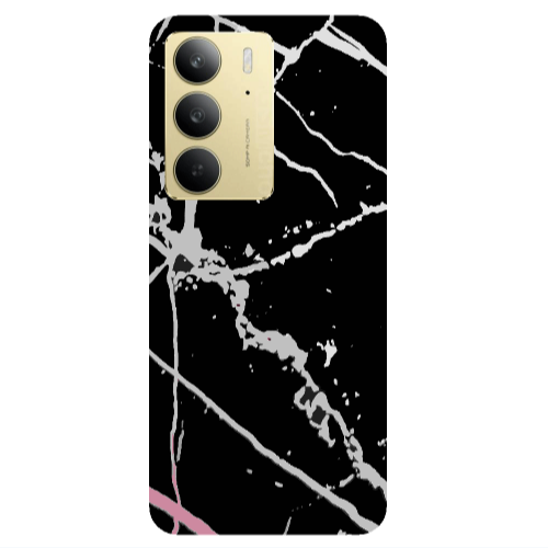 Realme C 75 Marble Cream Cracks Transparent Silicone TPU Θήκη