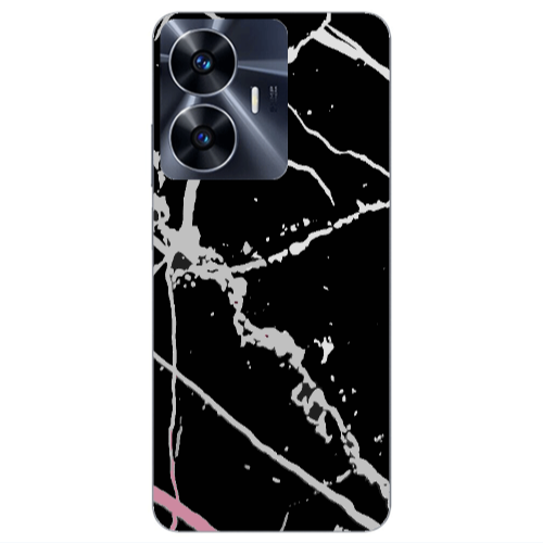 Realme Note 50 Marble Cream Cracks Transparent Silicone TPU Θήκη