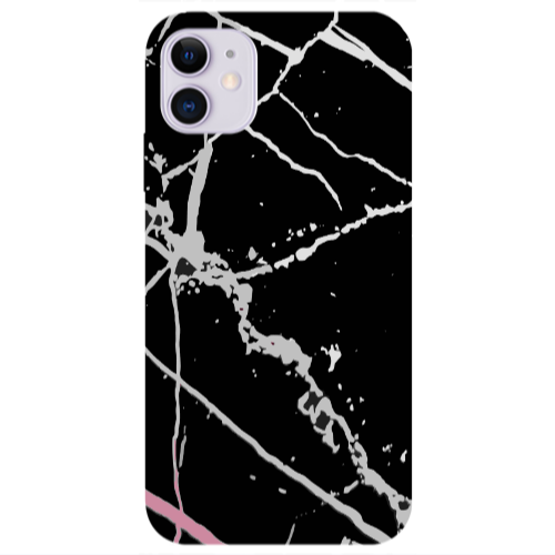 Apple iPhone 11  Marble Cream Cracks Transparent Silicone TPU Θήκη