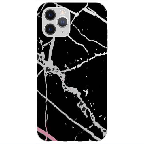 Apple iPhone 13 Pro Max Marble Cream Cracks Transparent Silicone TPU Θήκη