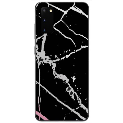 Samsung S20 Marble Cream Cracks Transparent Silicone TPU Θήκη