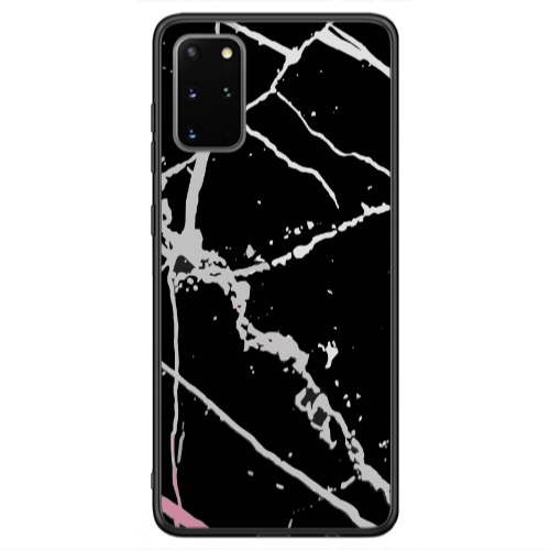 Samsung S20 FE Marble Cream Cracks Black Glossy Θήκη