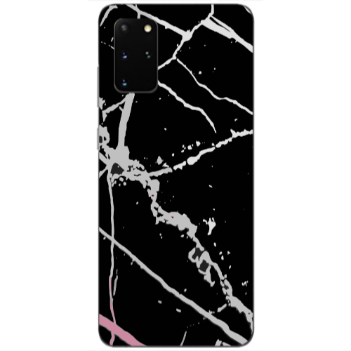 Samsung S20 Plus Marble Cream Cracks Transparent Silicone TPU Θήκη