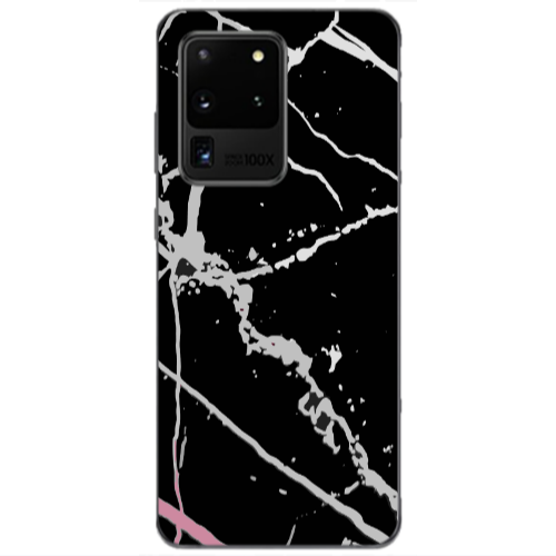 Samsung S20 Ultra Marble Cream Cracks Transparent Silicone TPU Θήκη