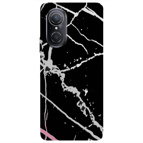 Huawei Nova 9 SE Marble Cream Cracks Transparent Silicone TPU Θήκη