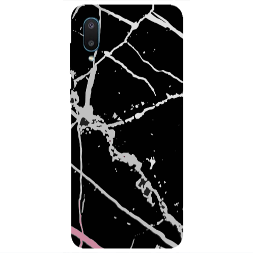 Samsung A02 Marble Cream Cracks Transparent Silicone TPU Θήκη