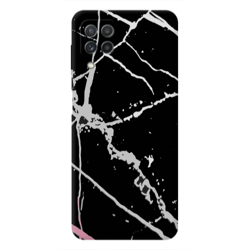 Samsung A22 4G Marble Cream Cracks Transparent Silicone TPU Θήκη