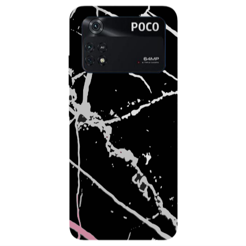 Xiaomi Poco M4 Pro 4G Marble Cream Cracks Transparent Silicone TPU Θήκη