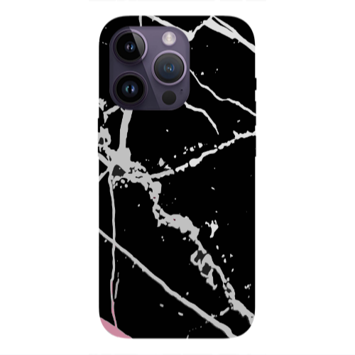 Apple iPhone 14 Pro  Marble Cream Cracks Transparent Silicone TPU Θήκη