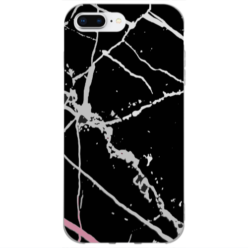 Apple iPhone 7 Plus Marble Cream Cracks Transparent Silicone TPU Θήκη